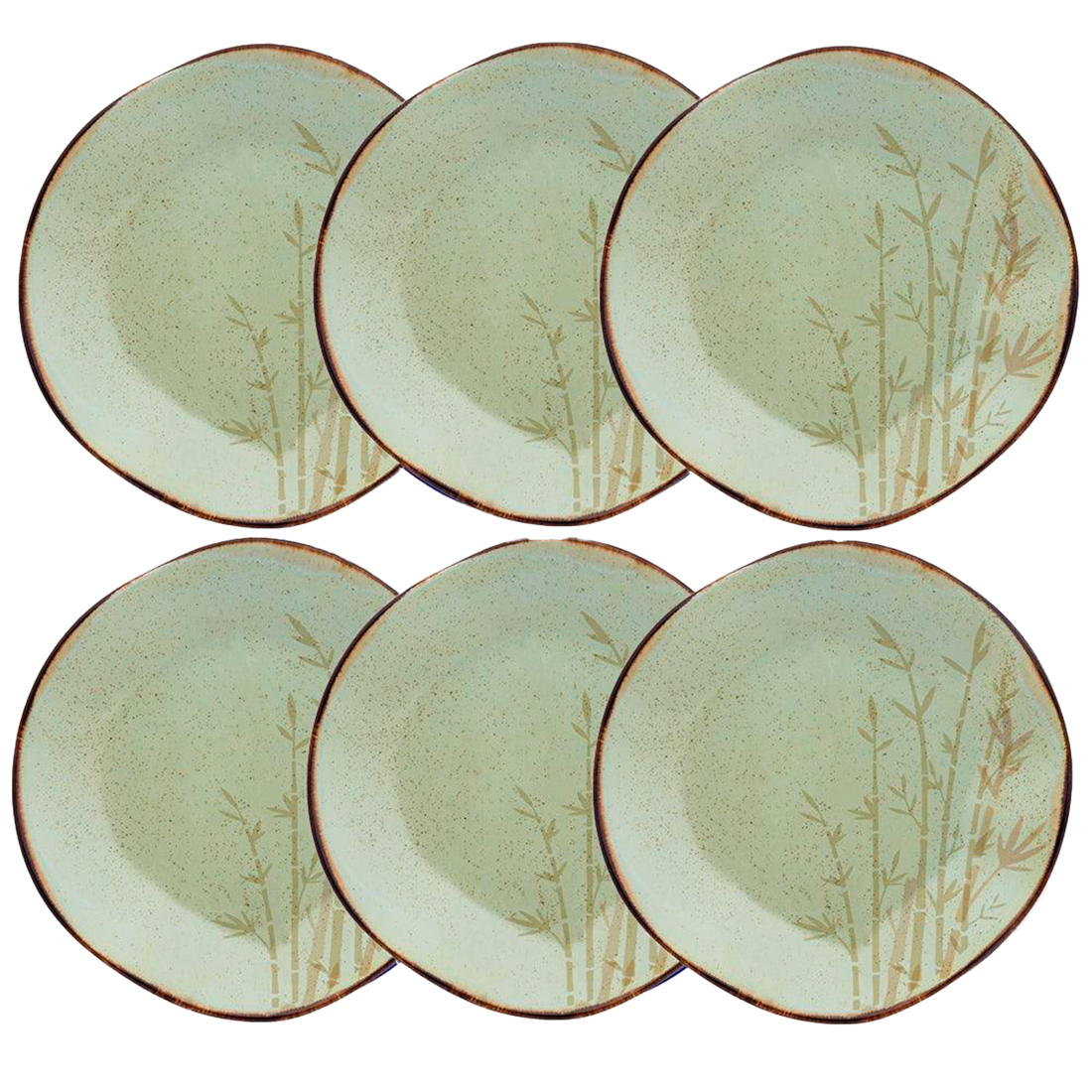 Service de six assiettes Ryo Bambus en céramique pour une table élégante