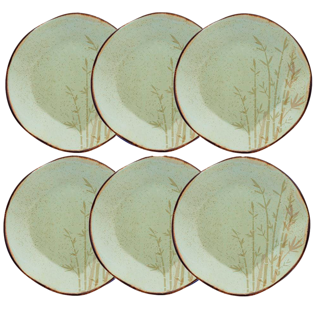 Service de six assiettes Ryo Bambus en céramique pour une table élégante